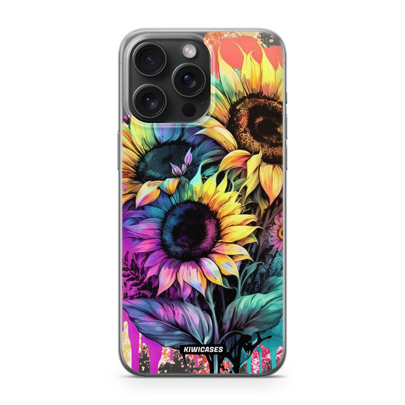 Neon Sunflowers - iPhone 15 Pro Max