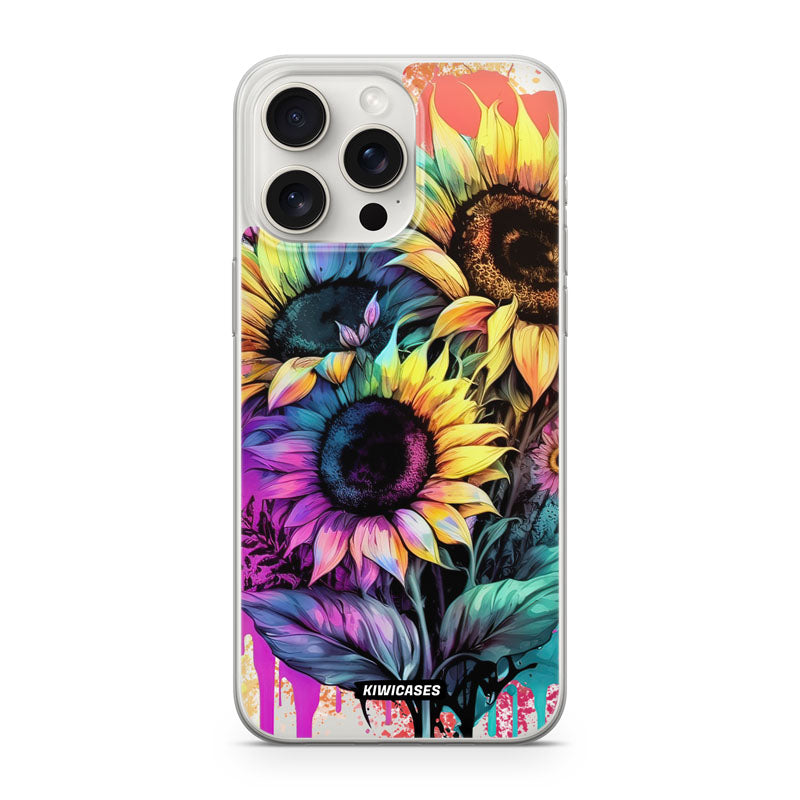 Neon Sunflowers - iPhone 15 Pro Max