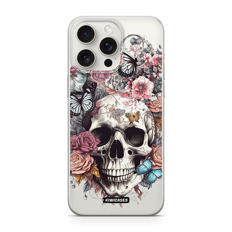 Dusty Floral Skull - iPhone 15 Pro Max