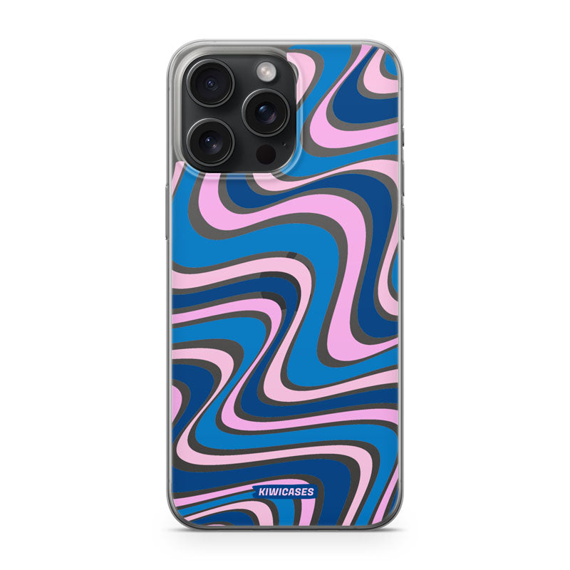 Wavey Blue Pink - iPhone 15 Pro Max