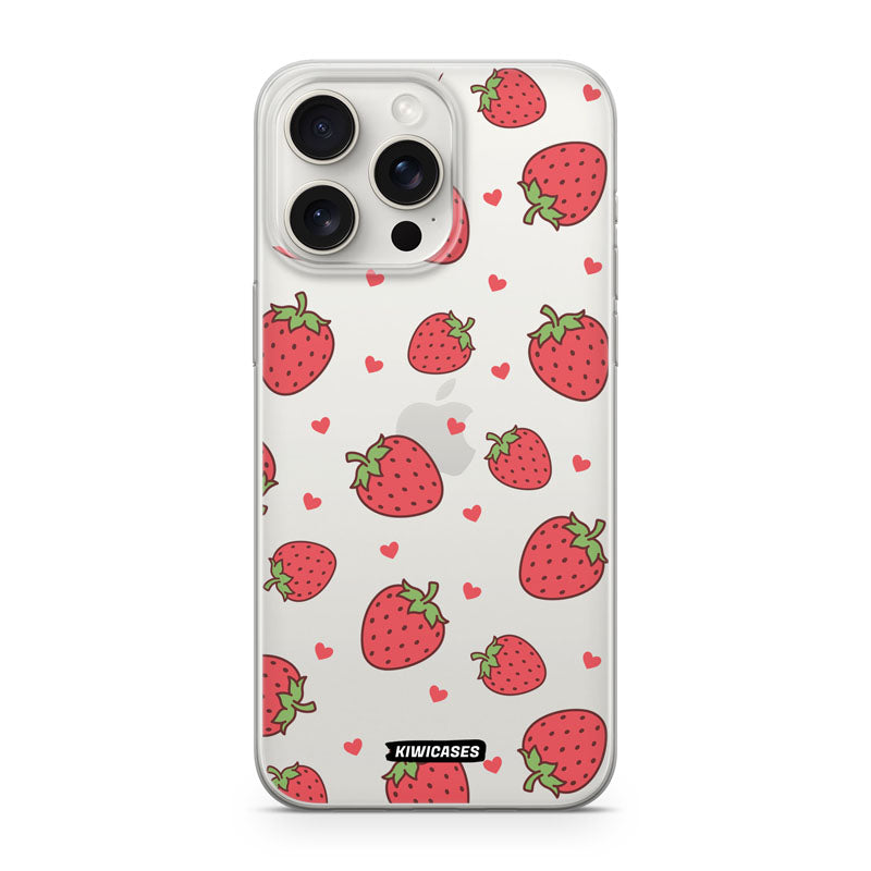 Strawberry Hearts - iPhone 15 Pro Max