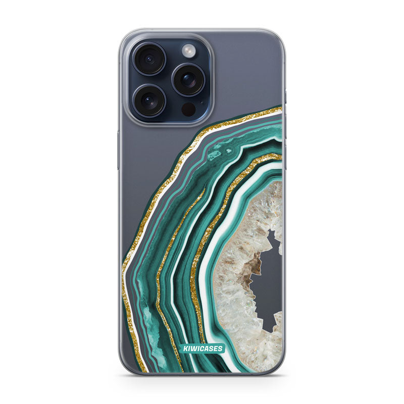 Green Agate Crystal - iPhone 15 Pro Max