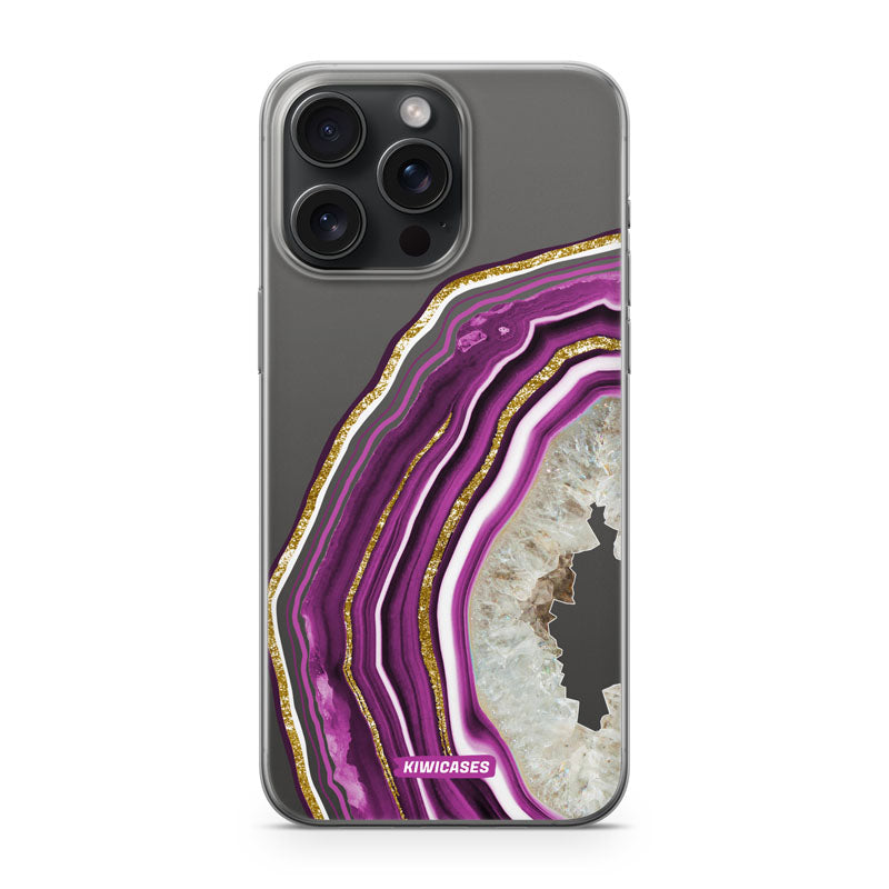 Purple Agate Crystal - iPhone 15 Pro Max