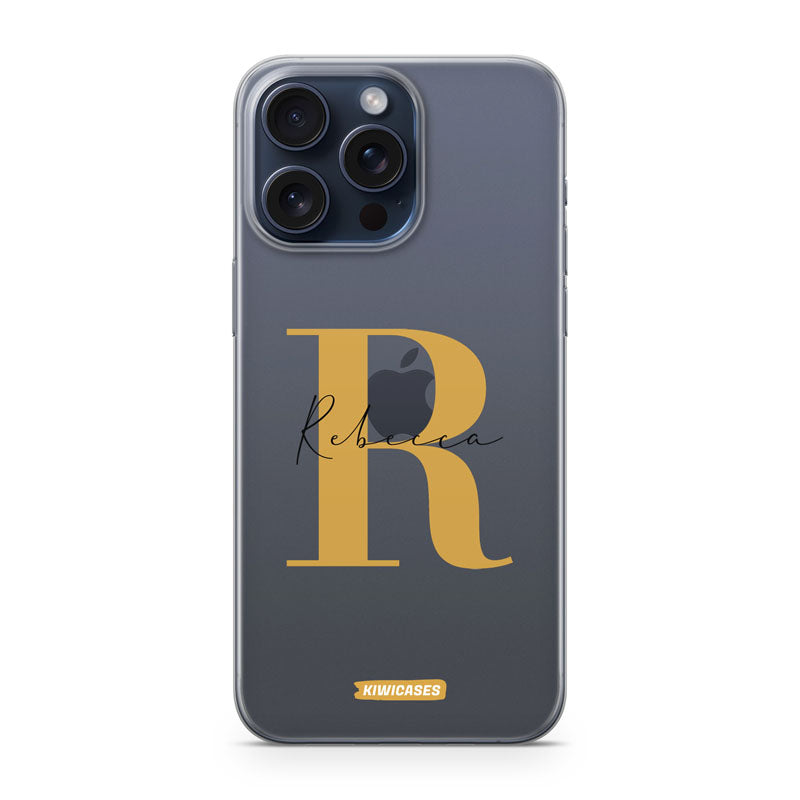 Gold Initials - iPhone 15 Pro Max - Custom