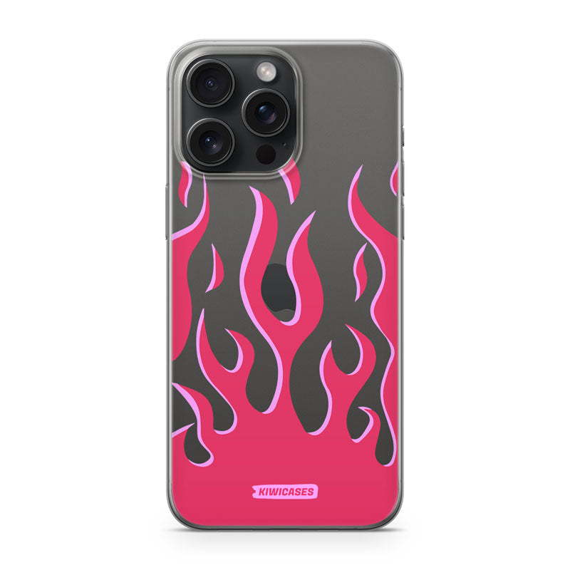 Pink Fire Flames - iPhone 15 Pro Max