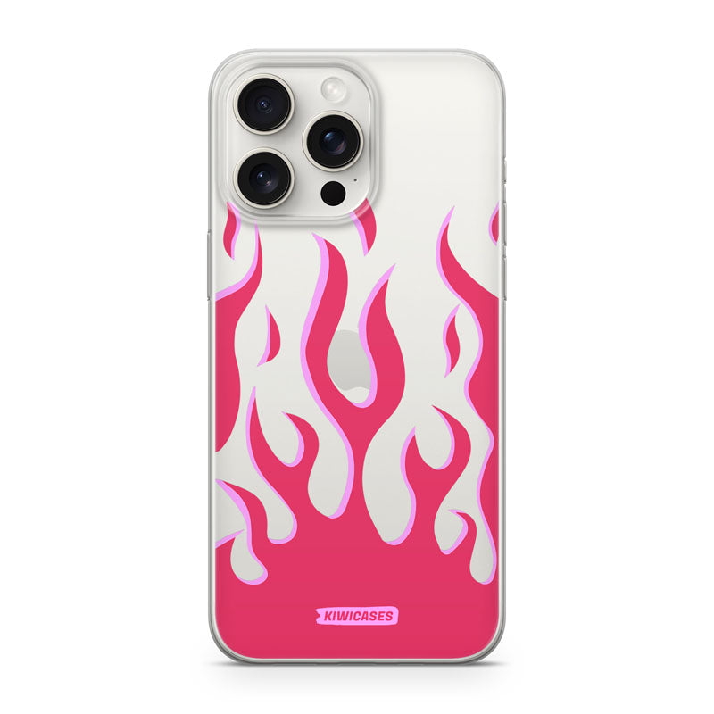 Pink Fire Flames - iPhone 15 Pro Max