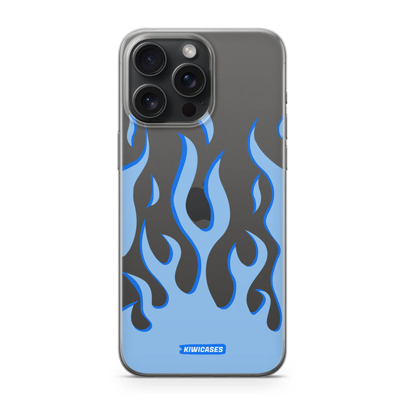 Blue Fire Flames - iPhone 15 Pro Max