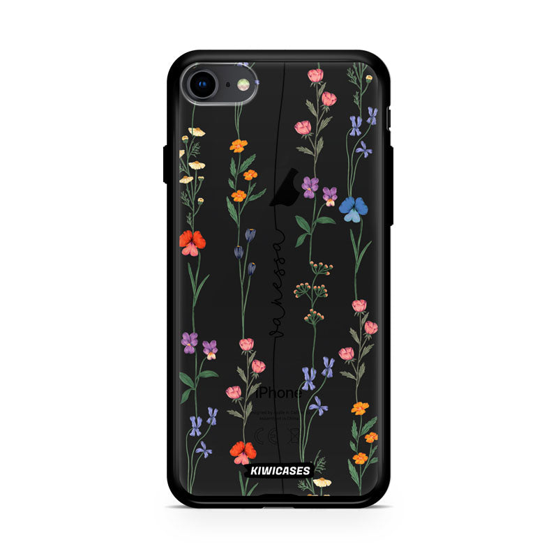 Floral String Black - iPhone SE/6/7/8 - Custom