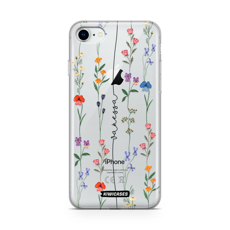 Floral String Black - iPhone SE/6/7/8 - Custom