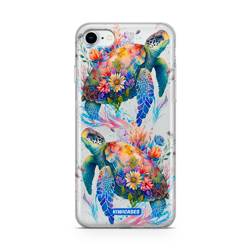 Floral Turtles - iPhone SE/6/7/8