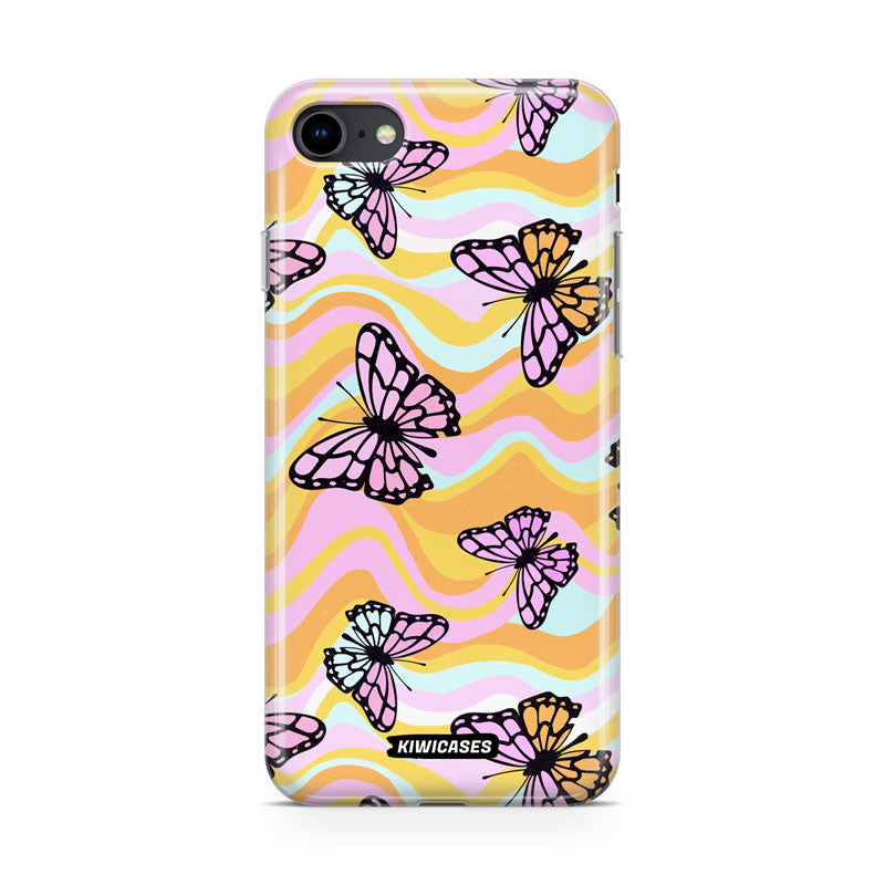 Wavey Yellow Butterflies - iPhone SE/6/7/8
