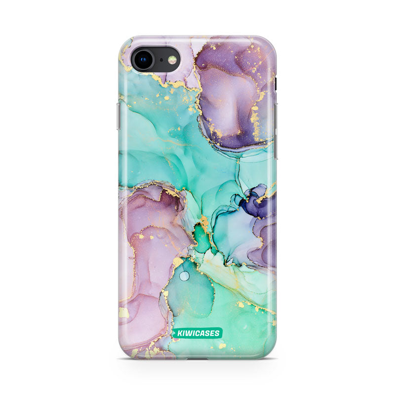Green Purple Marble - iPhone SE/6/7/8