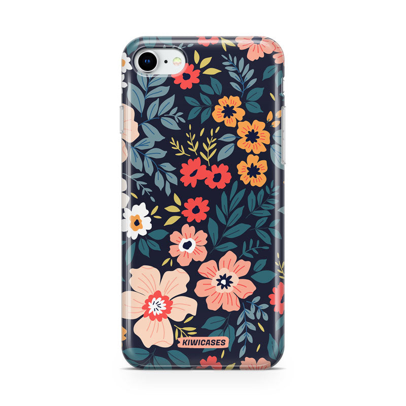 Navy Blooms - iPhone SE/6/7/8