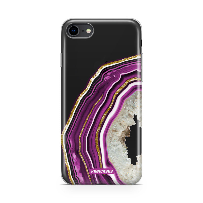 Purple Agate Crystal - iPhone SE/6/7/8