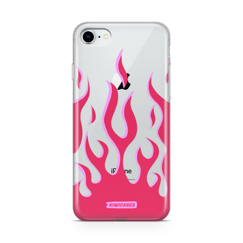 Pink Fire Flames - iPhone SE/6/7/8