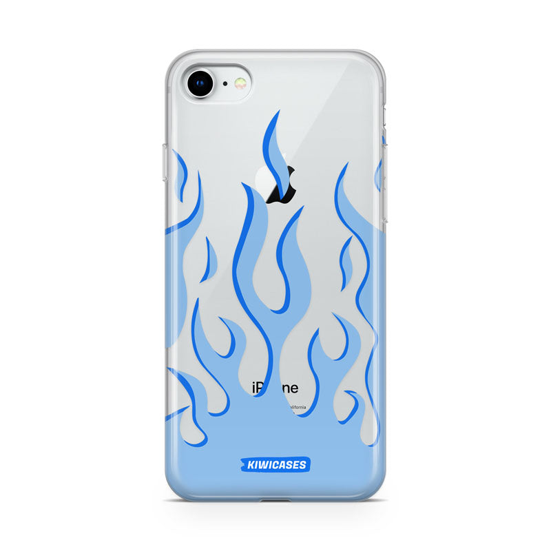 Blue Fire Flames - iPhone SE/6/7/8