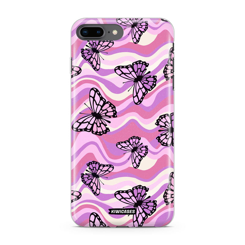 Wavey Purple Butterflies - iPhone 7/8 Plus