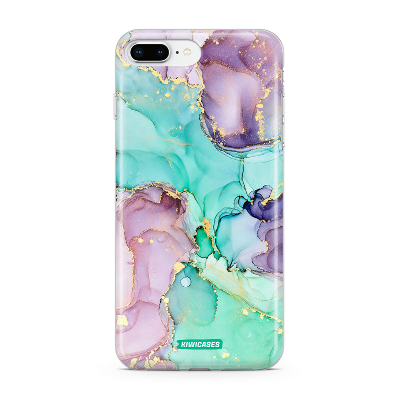 Green Purple Marble - iPhone 7/8 Plus