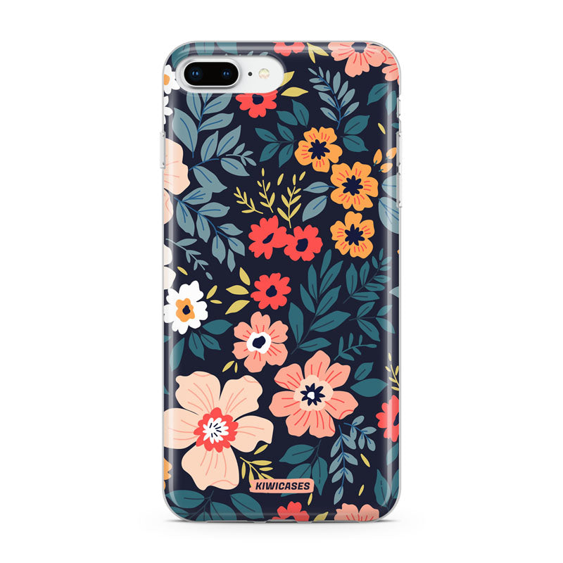 Navy Blooms - iPhone 7/8 Plus