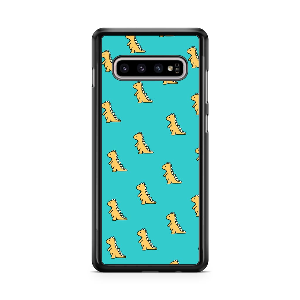 Aqua Dinosaur Phone Case - Galaxy S10 - Phone Case