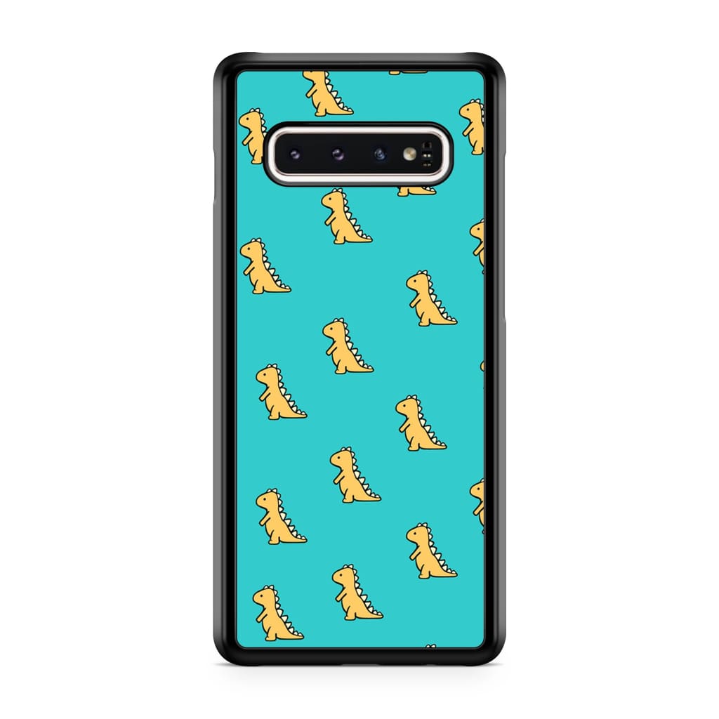 Aqua Dinosaur Phone Case - Galaxy S10 Plus - Phone Case
