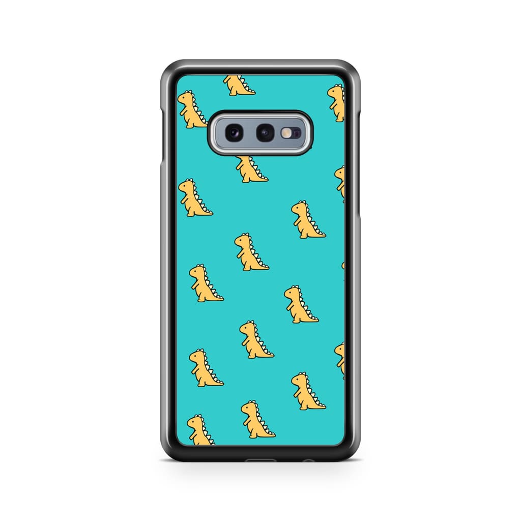 Aqua Dinosaur Phone Case - Galaxy S10e - Phone Case