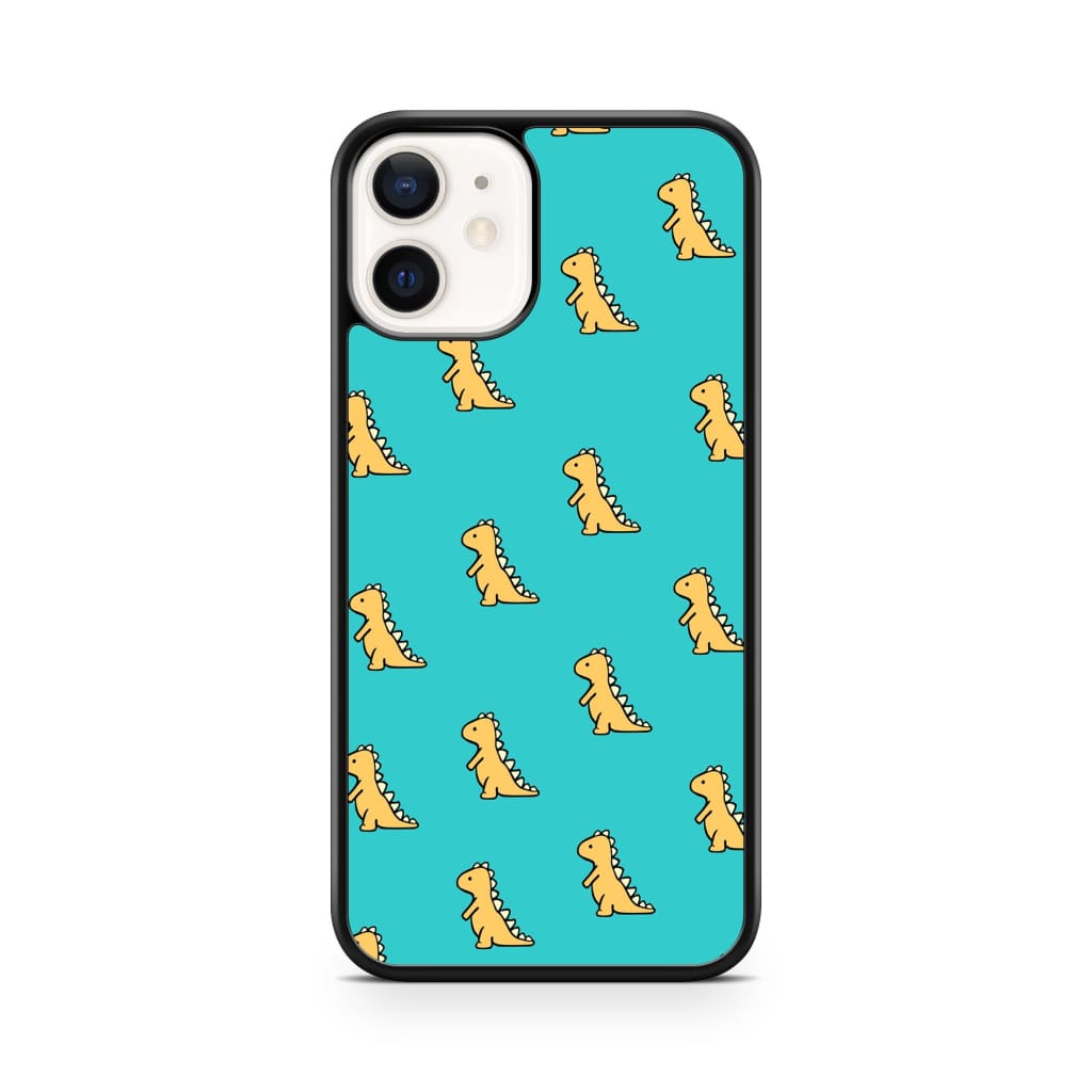 Aqua Dinosaur Phone Case - iPhone 12/12 Pro - Phone Case