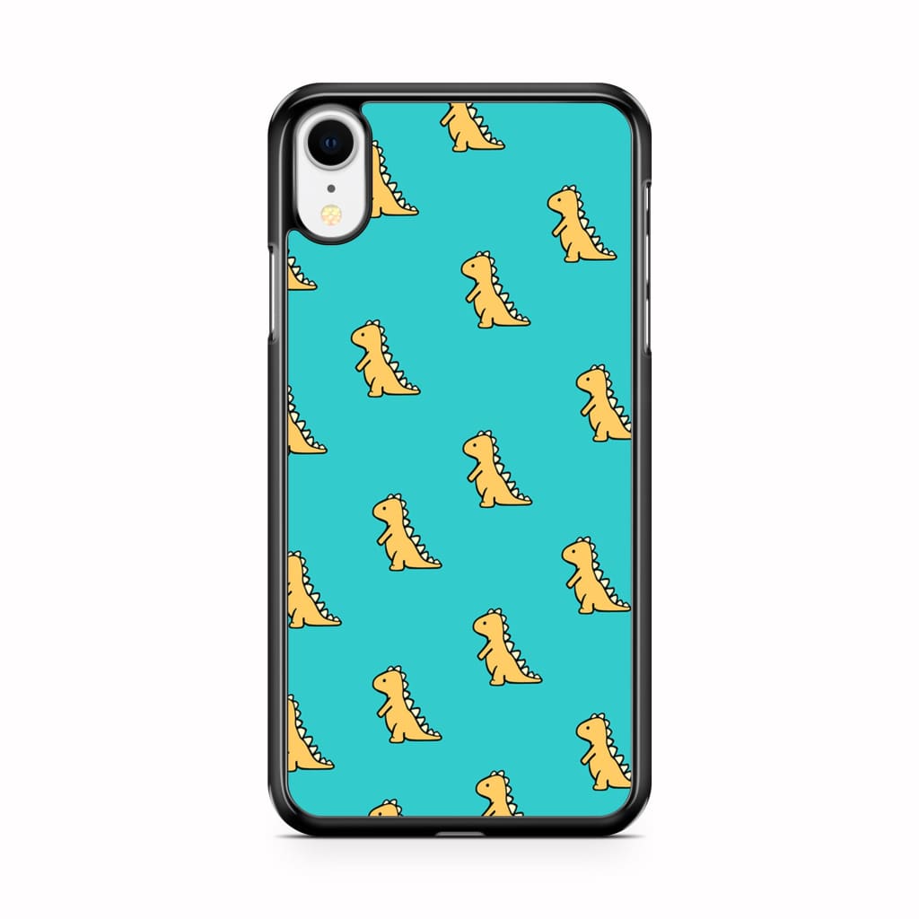 Aqua Dinosaur Phone Case - iPhone XR - Phone Case