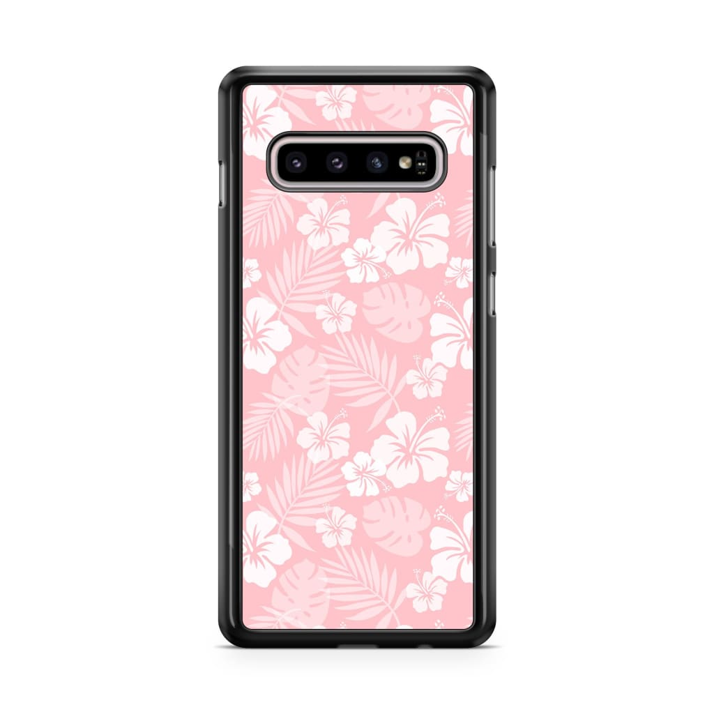 Baby Pink Hibiscus Phone Case - Galaxy S10 - Phone Case