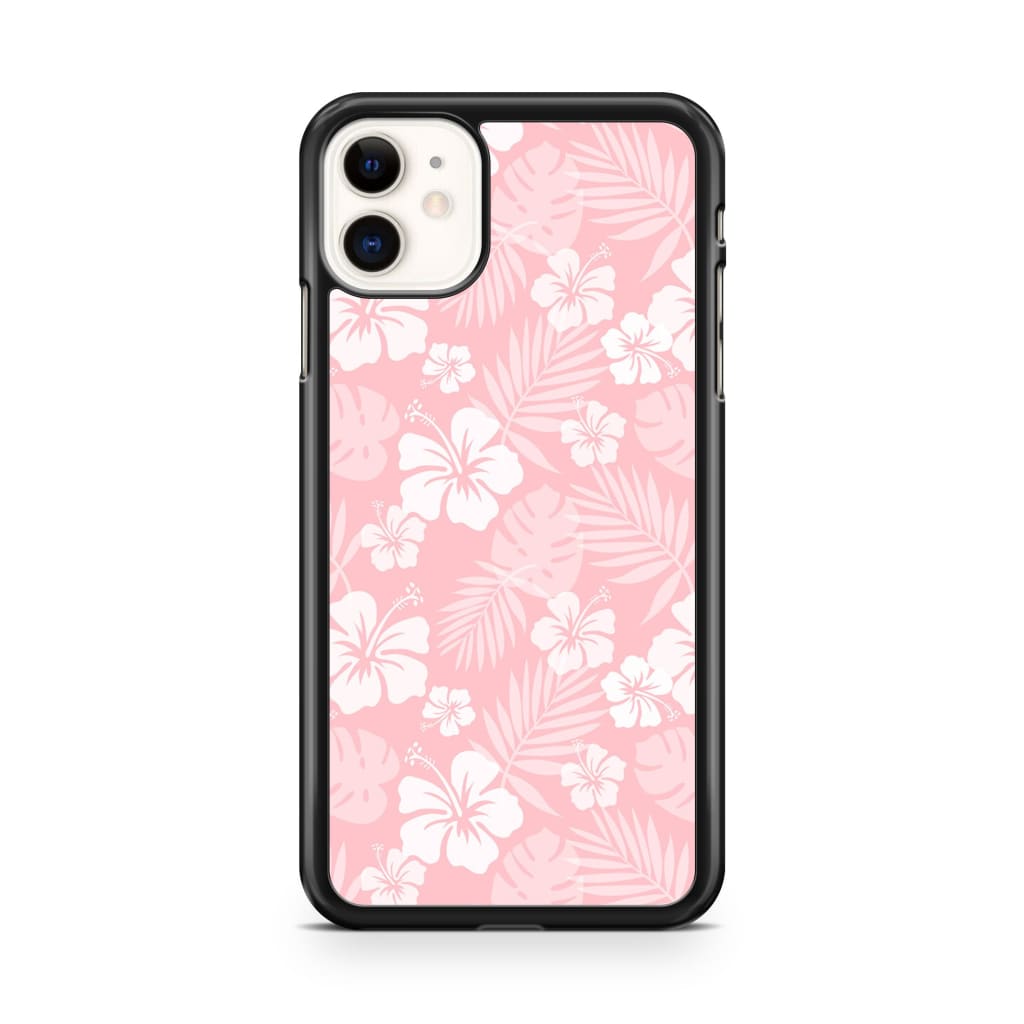 Baby Pink Hibiscus Phone Case - iPhone 11 - Phone Case