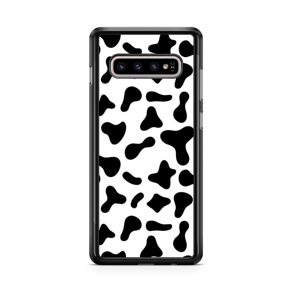 Black Moo Cow Phone Case - Galaxy S10 - Phone Case