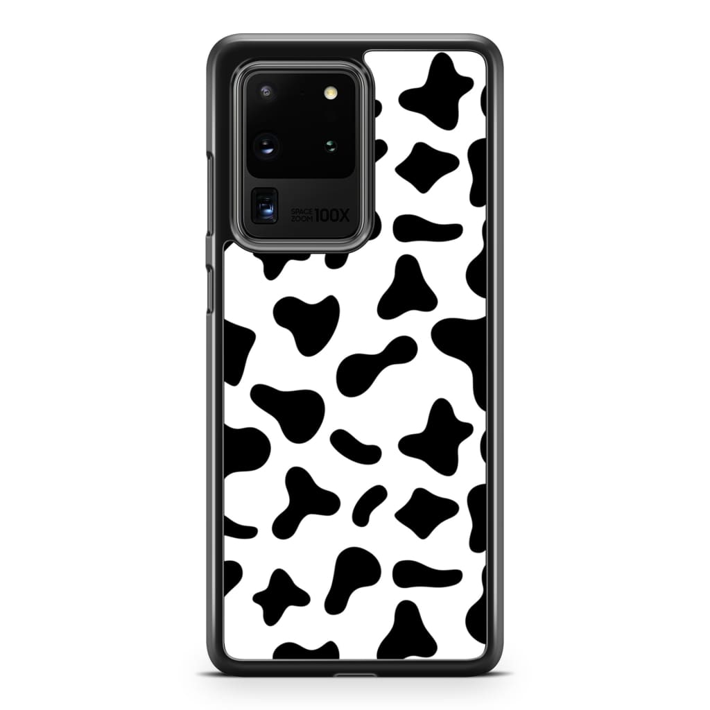 Black Moo Cow Phone Case - Galaxy S20 Ultra - Phone Case