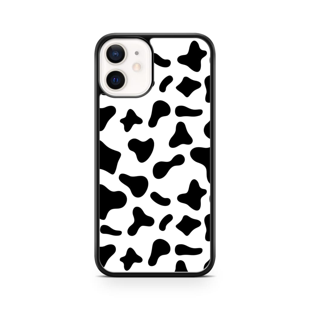 Black Moo Cow Phone Case - iPhone 12 Mini - Phone Case