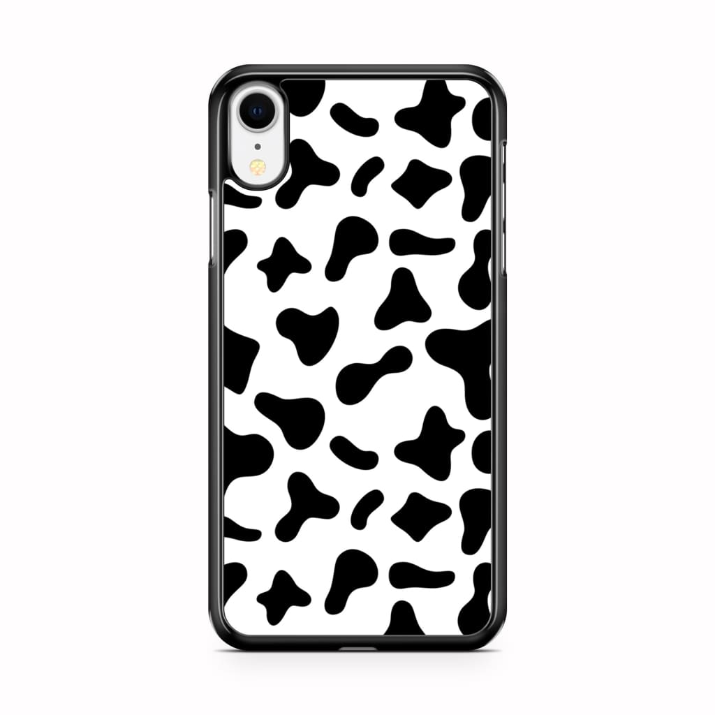 Black Moo Cow Phone Case - iPhone XR - Phone Case