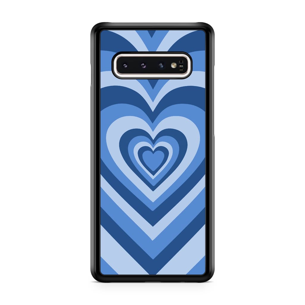 Blue Latte Heart Phone Case - Galaxy S10 Plus - Phone Case