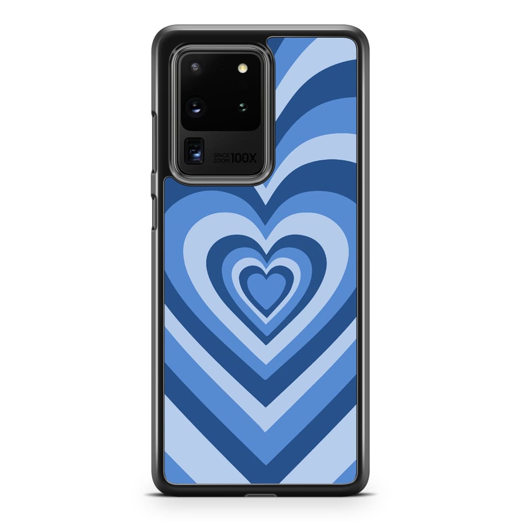 Blue Latte Heart Phone Case - Galaxy S20 Ultra - Phone Case