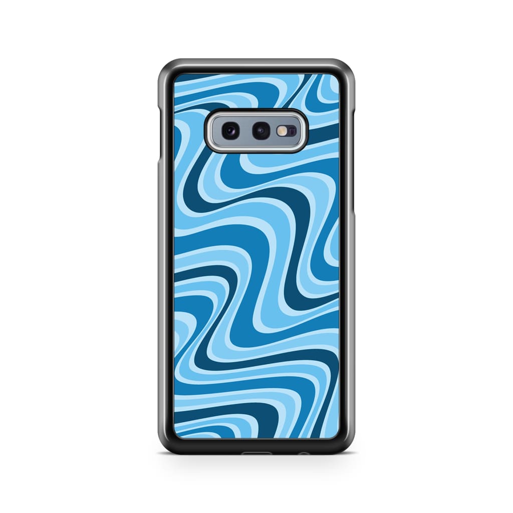 Blue Retro Waves Phone Case - Galaxy S10e - Phone Case