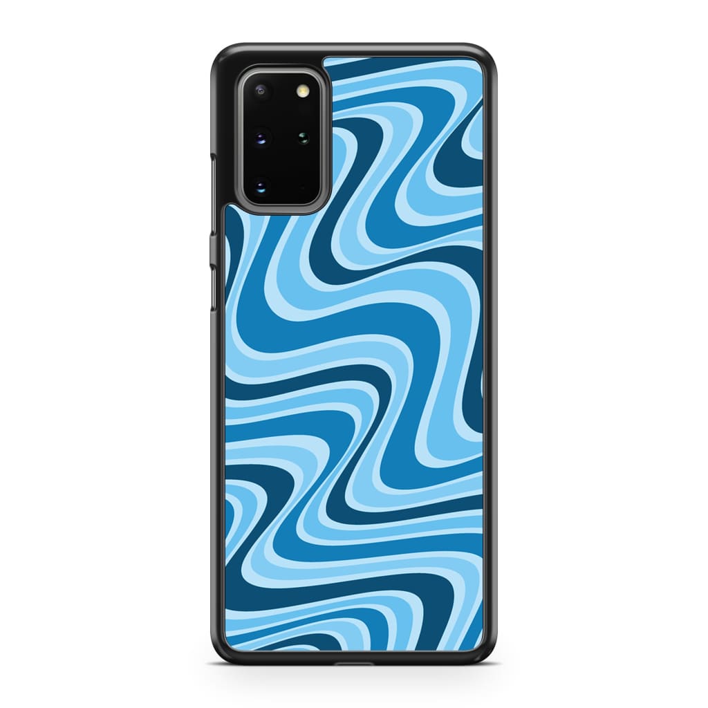 Blue Retro Waves Phone Case - Galaxy S20 Plus - Phone Case