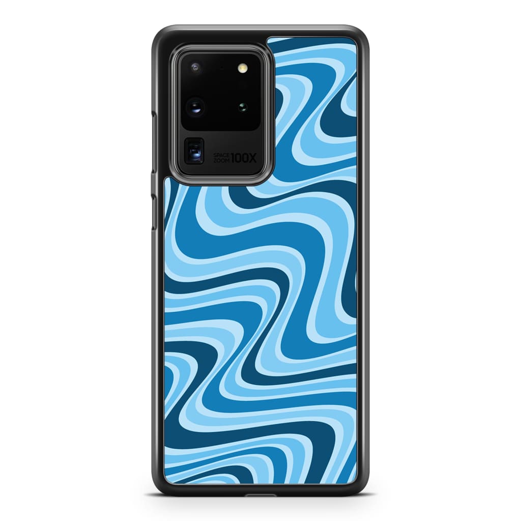 Blue Retro Waves Phone Case - Galaxy S20 Ultra - Phone Case