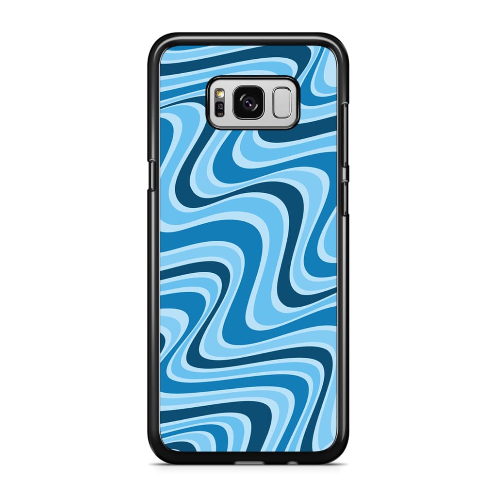 Blue Retro Waves Phone Case - Galaxy S8 - Phone Case