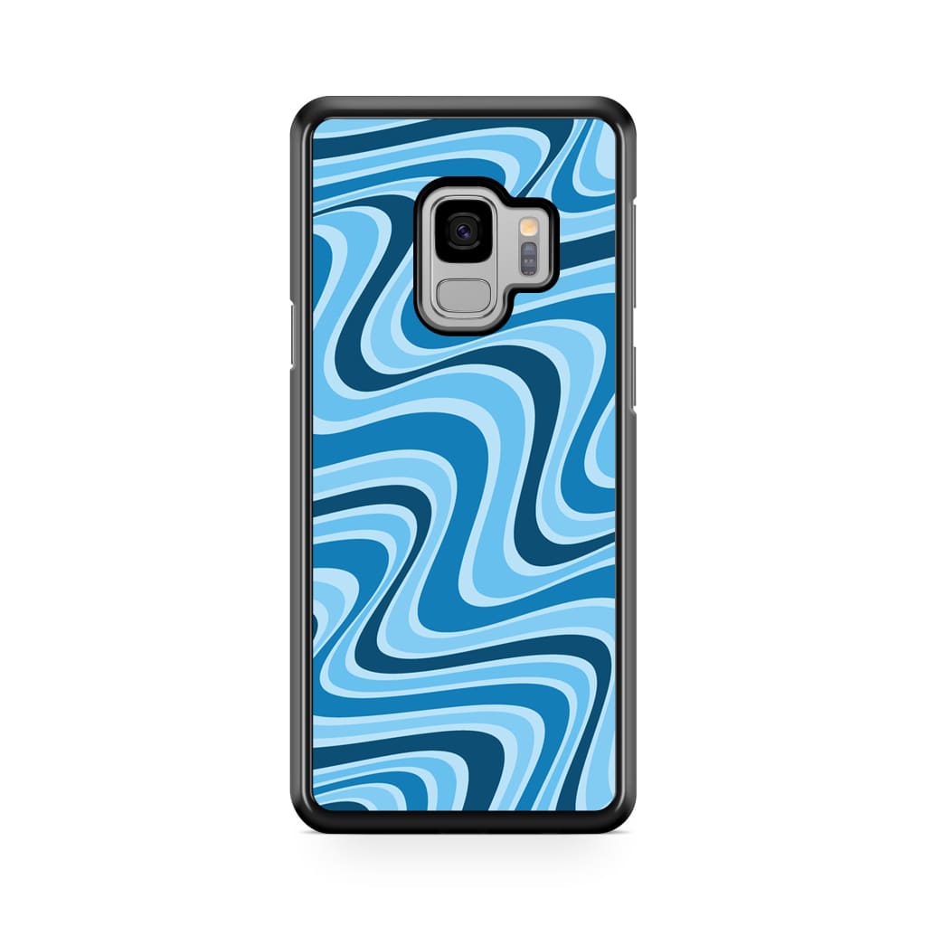 Blue Retro Waves Phone Case - Galaxy S9 - Phone Case