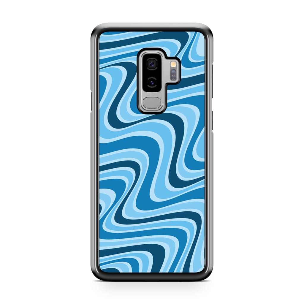 Blue Retro Waves Phone Case - Galaxy S9 Plus - Phone Case