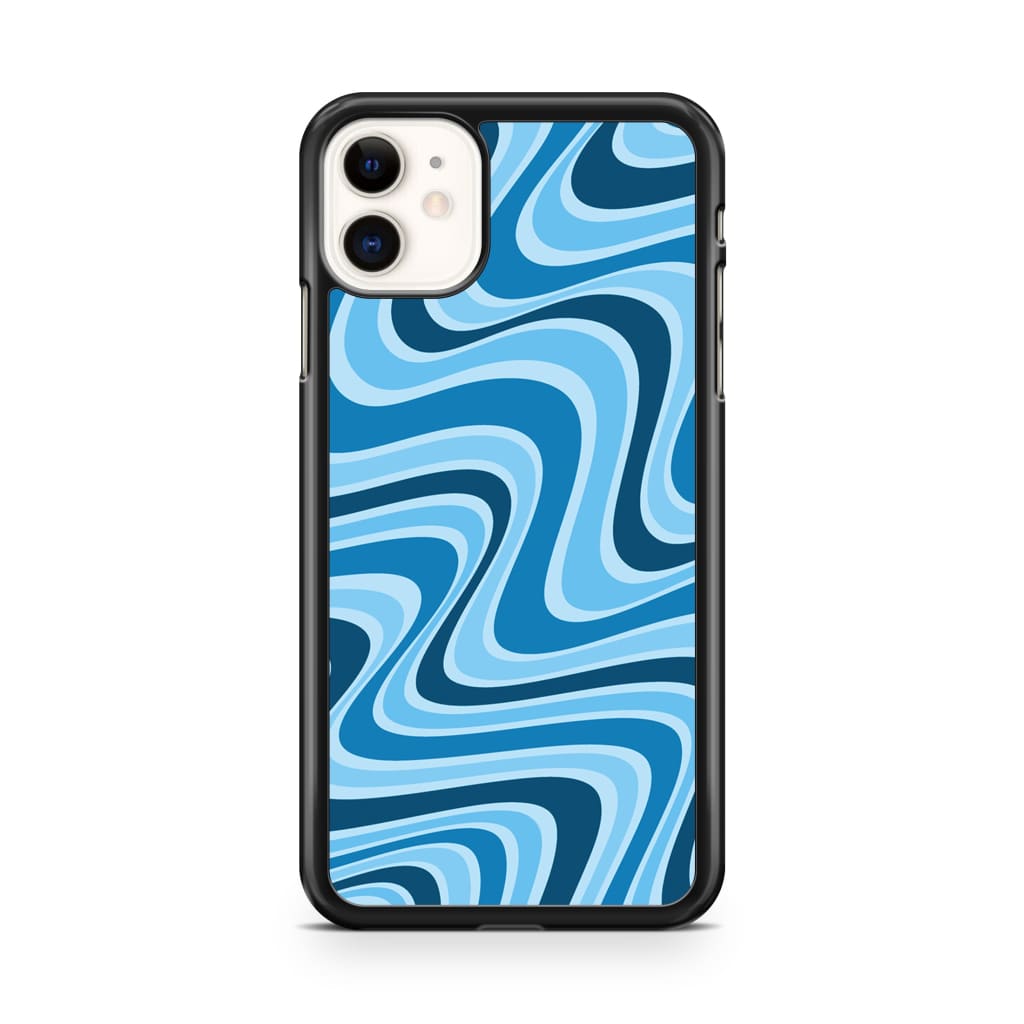 Blue Retro Waves Phone Case - iPhone 11 - Phone Case