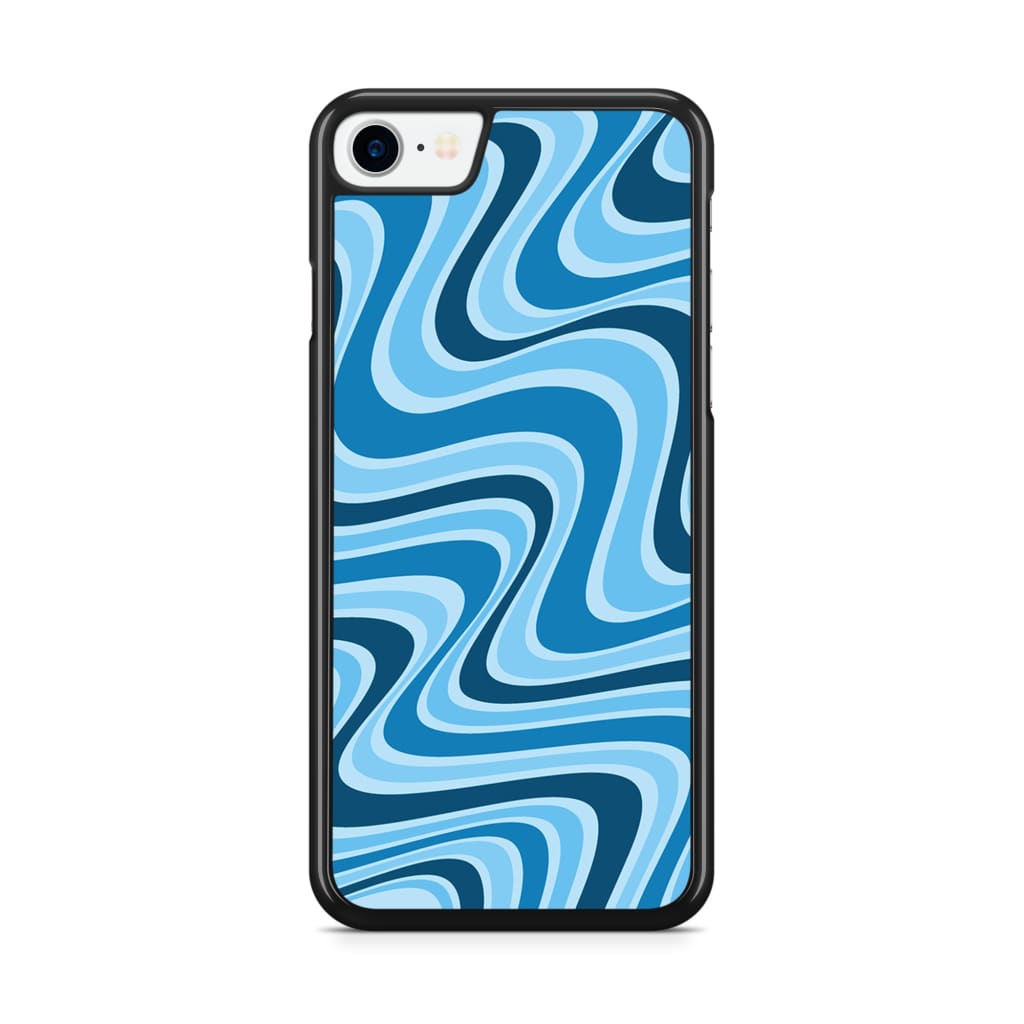 Blue Retro Waves Phone Case - iPhone SE/6/7/8 - Phone Case