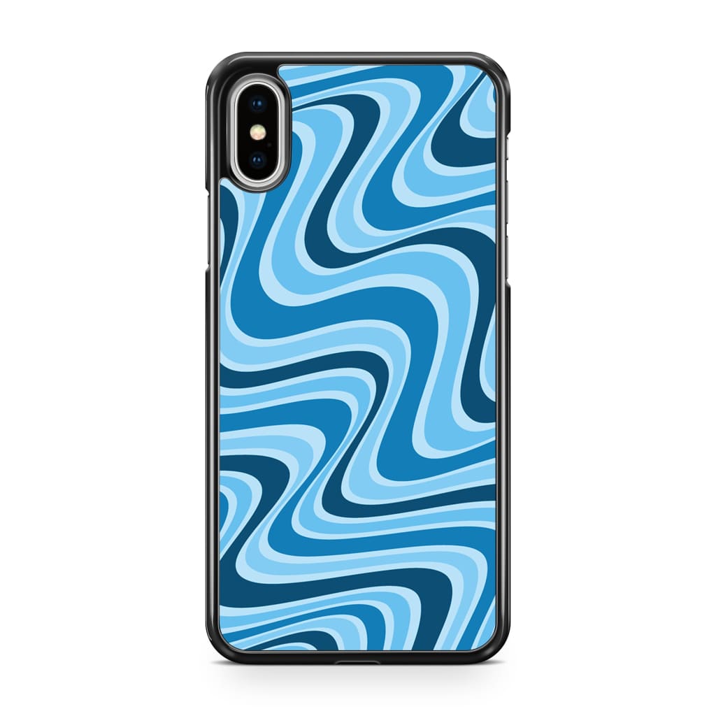Blue Retro Waves Phone Case - iPhone XS Max - Phone Case