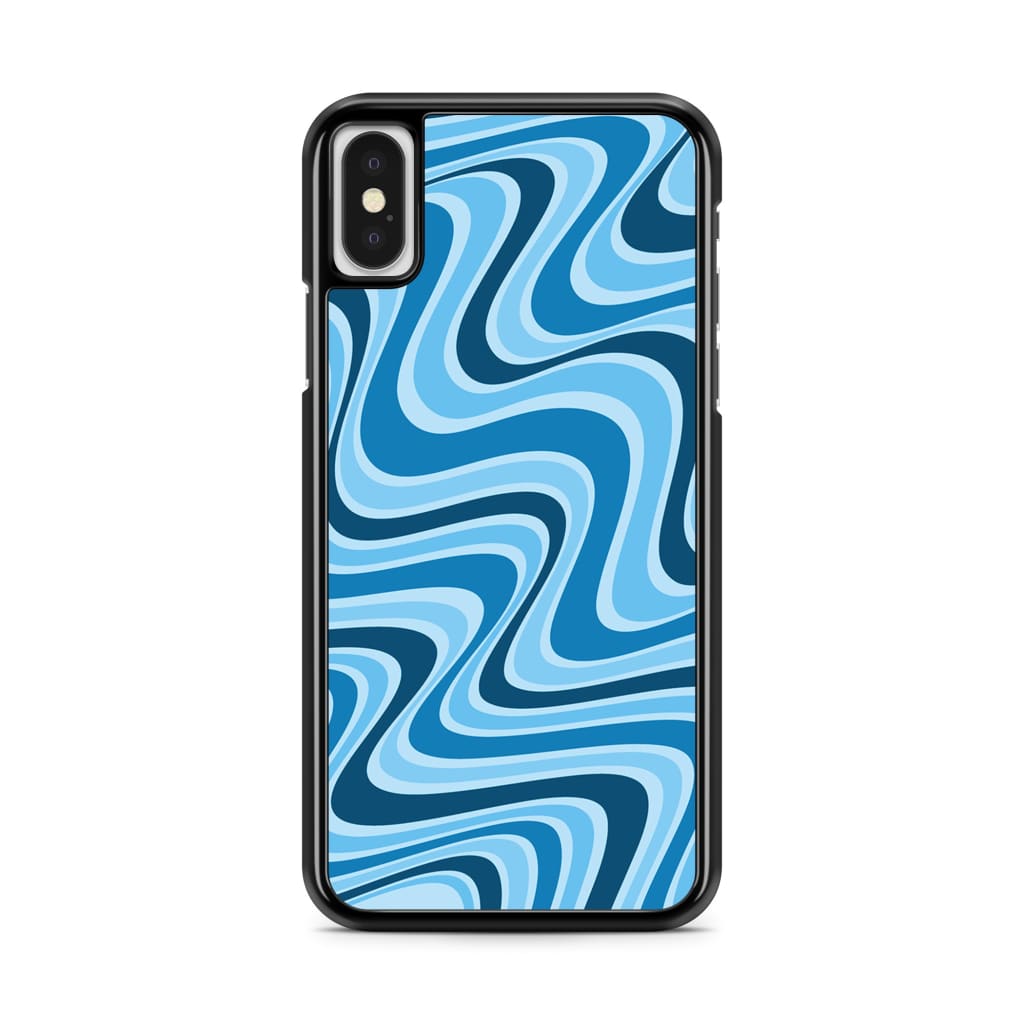 Blue Retro Waves Phone Case - iPhone X/XS - Phone Case