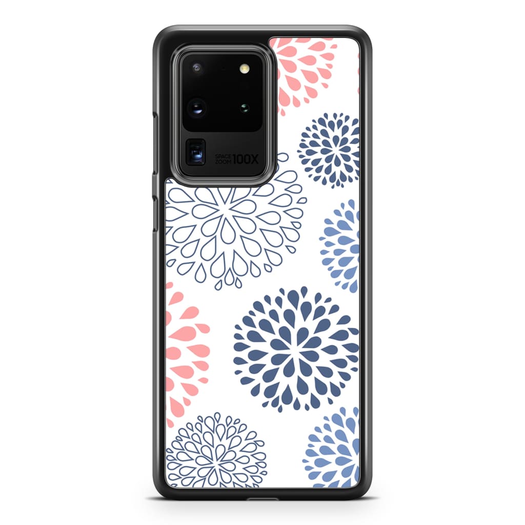 Candy Stripe Dahlia Phone Case - Galaxy S20 Ultra - Phone 