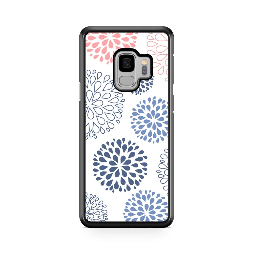Candy Stripe Dahlia Phone Case - Galaxy S9 - Phone Case
