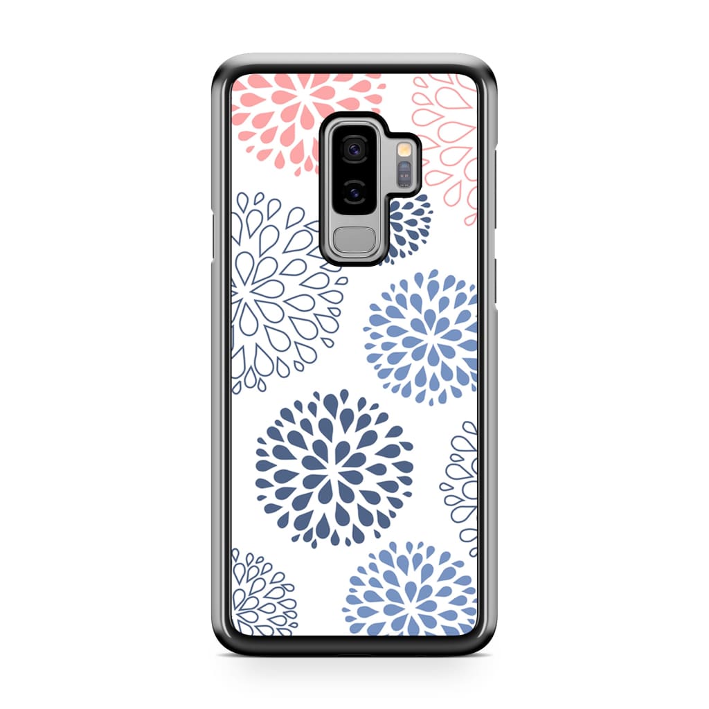 Candy Stripe Dahlia Phone Case - Galaxy S9 Plus - Phone Case