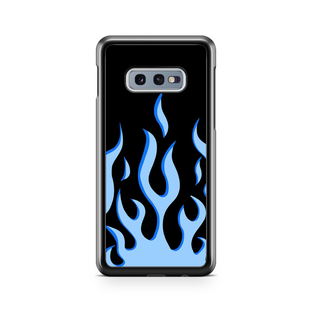 Electric Blue Flames Phone Case - Galaxy S10e - Phone Case